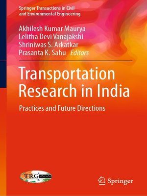 cover image of Transportation Research in India